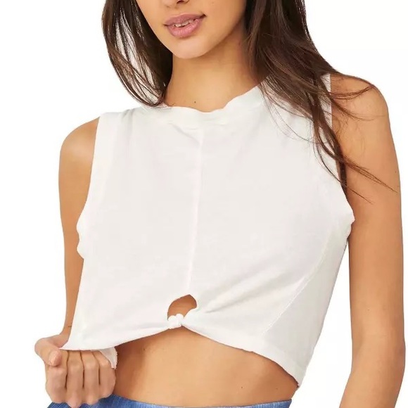 Free People Tops - Free People Play By Play Crop Top in White NWT